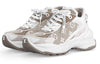 (WMNS) LOUIS VUITTON Run 55 Sneakers 'Beige Monogram with Brown White' 1AC28C