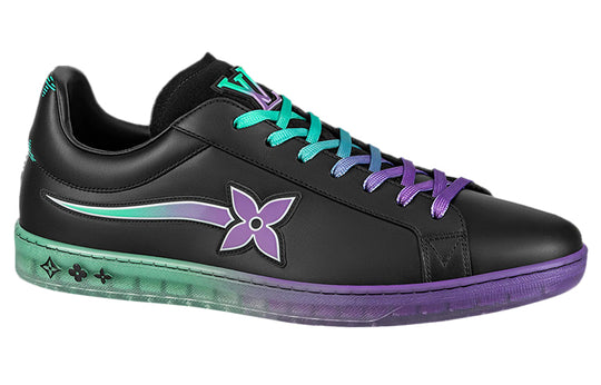 LOUIS VUITTON Luxembourg Samothrace Trainers 'Black Purple Teal' 1A9G1N