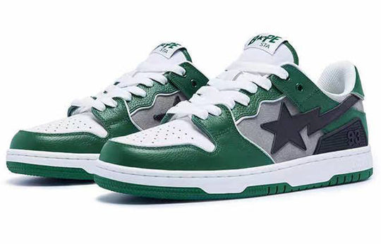 (WMNS) A Bathing Ape Sk8 Sta Low 'Grey Green' 1I80-291-010-GREYG