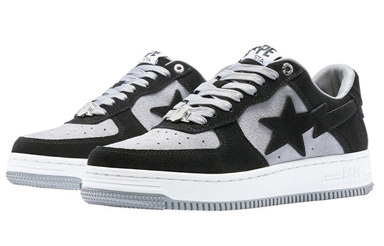 (WMNS) A BATHING APE Bape Sta Low 'Black White' 1I70-291-007-BLCKWHITE