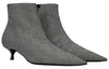 (WMNS) Balenciaga Wool Checked Knife Pointy Toe Boots 'Grey' 579218W1SR01214