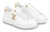 (WMNS) LOUIS VUITTON Time Out Sneakers 'White with Gold Rhinestone Logo' 1AAW0C