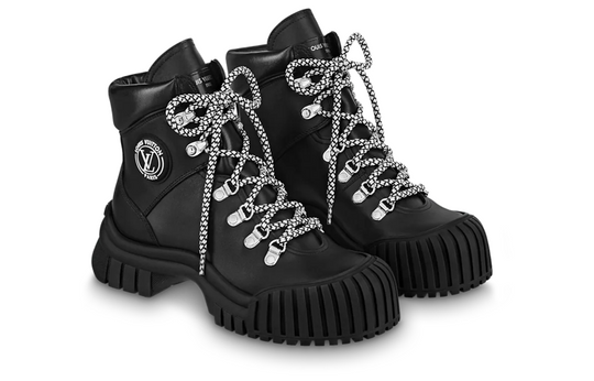 (WMNS) LOUIS VUITTON LV Ruby Flat Ranger Boots 'Black' 1AAM5U