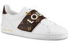 (WMNS) LOUIS VUITTON Frontrow Calfskin Rubber Sneakers White/Brown 1A4VSU