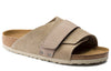 BirkenstockKyoto Nubuk Leather Narrow Fit Slides ' Taupe'