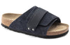 Birkenstock(WMNS) Kyoto Series Cowhide Suede Cozy Soft Sole Fashion Blue Version Sandals