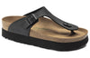 Birkenstock(WMNS) Gizeh Platform Vegan Birko-Flor 'Black'