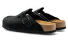 Birkenstock(WMNS) Boston Soft Footbed Suede Leather Narrow Fit Mules 'Black'