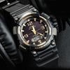CASIOWaterproof Sports Solar Powered Mens Black/Gold Analog/Digital Combo