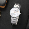 CASIOWaterproof Stainless Steel Silver Quartz Unisex Mens White Analog