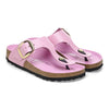 Birkenstock(WMNS) Gizeh Big Buckle Natural Leather Patent Narrow Fit Sandals 'High-Shine Fondant Pink'