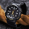 CASIOWaterproof Sports Solar Powered Mens Black Analog