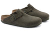 BirkenstockBoston Suede Leather Regular 'Suede Moss Green'
