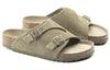BirkenstockZurich Soft Footbed Suede Sandals'Faded Khaki'