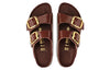 Birkenstock(WMNS) Arizona Big Buckle Natural Leather Patent 'Clay Dark brown'