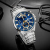 CASIOWaterproof EDIFICE Mens SilverWhite Analog