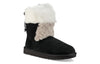 UGG(WMNS) Classic Short Patchwork Fluff Stay Warm Cozy Fleece Lined Black