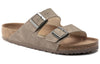 Birkenstock(WMNS) Arizona Vegan Synthetik Narrow Fit Sandals 'Desert Dust Gray Taupe'