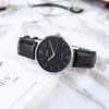 CASIOLeather Band Waterproof Quartz Black Analog