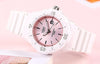 CASIOWaterproof Sports Pink DialWhite Strap PinkWhite Analog