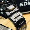 CASIOWaterproof EDIFICE Quartz Sports Shockproof Sapphire Crystal Mens Black Analog