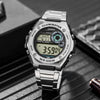 CASIOQuartz Waterproof Sports Mens SilverGray Digital