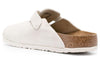 BirkenstockBoston Suede Leather Narrow Fit Sandals 'Antique White'