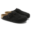 BirkenstockBoston Soft Footbed Suede Leather Narrow Fit Sandals 'Black'