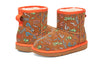 UGGClassic Mini Graffiti Fleece Lined Big Boys Brown