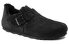 BirkenstockLondon Shearling Suede Leather Narrow Fit Sandals 'Black'