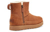 UGG(WMNS) Classic Zip Mini Snow Boots Brown