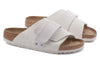 BirkenstockKyoto Nubuck-Suede Leather Narrow Fit Sandals 'Antique White'
