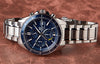 CASIOEDIFICE Waterproof Sapphire Crystal Solar Powered Stainless Steel Strap Mens Silver Analog