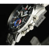 CASIOQuartz Waterproof EDIFICE Stainless Steel Strap Black Watch Dial Mens Black Analog
