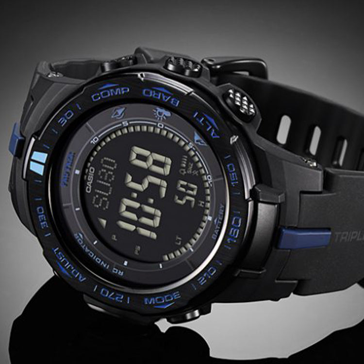 CASIOPROTREK Light Energy Electric Wave Mountain Waterproof Sports Solar Powered Mens Black Digital