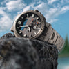 CASIOWaterproof Sports Solar Powered Mens Silver Analog/Digital Combo