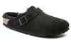 BirkenstockBoston Fur Regular 'Suede Leather Black'