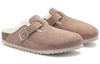 Birkenstock(WMNS) Boston Shearling Suede Leather Coated Narrow Fit 'Pink Clay'