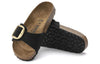 BirkenstockMadrid Big Buckle Nubuck Leather Narrow Fit Sandals 'Black'