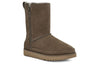 UGG(WMNS) Classic Zip Short Stiefel Fleece Lined Brown