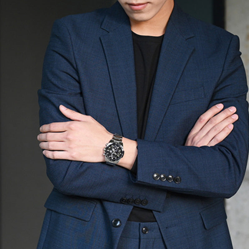 CASIOCasio Edifice Waterproof Analog Watch 'Silver Black'