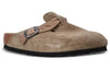 Birkenstock(WMNS) Boston Braided Suede Leather Sandals 'Taupe'