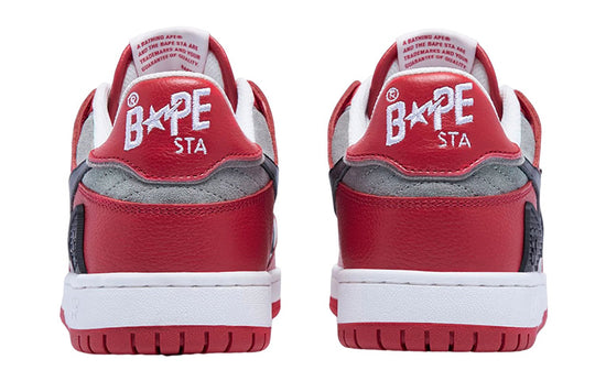 A BATHING APE Sk8 Sta 'Red Grey' 1I80-191-010-WGR