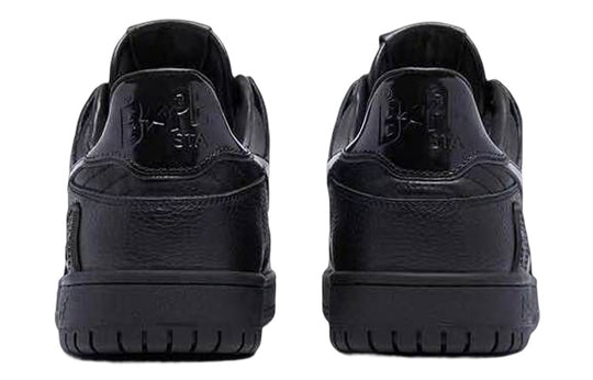 (WMNS) A BATHING APE Sk8 Leather Low 'Black' 1I70-291-010-BLCK