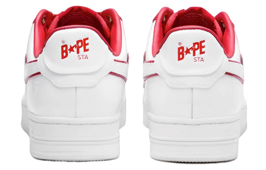(WMNS) A BATHING APE Bape Sta Leather Low 'Red' 1J30-291-017-RED