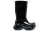 (WMNS) Crocs x Balenciaga Patent-Finish Boots 'Black' 677388W1S8X