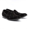 LOUIS VUITTON Auteuil Velvet Loafers 'Black with Silver Logo Lines' 1A5FXK