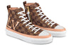 (WMNS) LOUIS VUITTON LV Stellar Damier High-Top Sports Shoes Brown 1A5NAD