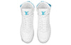 LOUIS VUITTON Rivoli Ankle Sneakers 'White Monogram with Metallic Blue' 1A8V8Q
