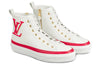 (WMNS) LOUIS VUITTON Stellar Calfskin High-Top Sneakers White/Pink 1A4X3X